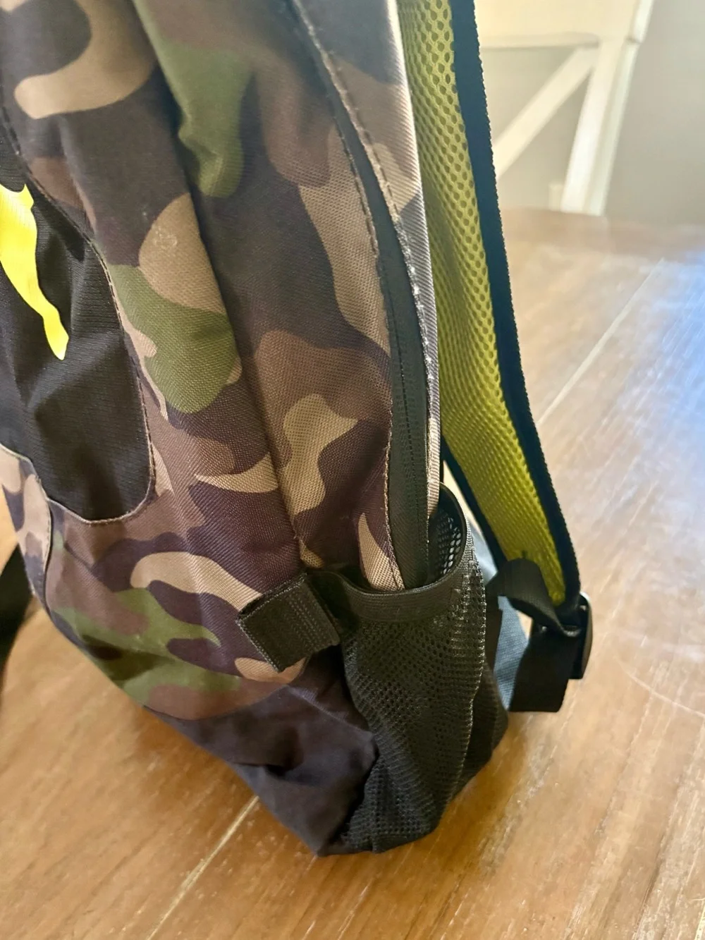 Puma Camo Backpack with Neon Logo